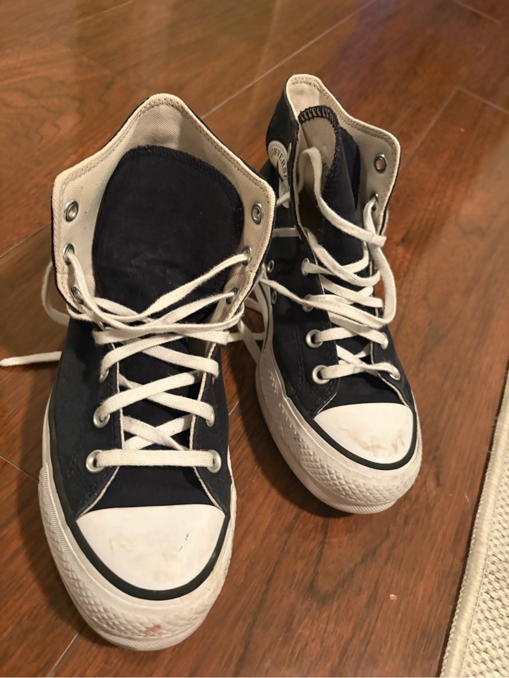 Converse High Top Sneakers in Black and White